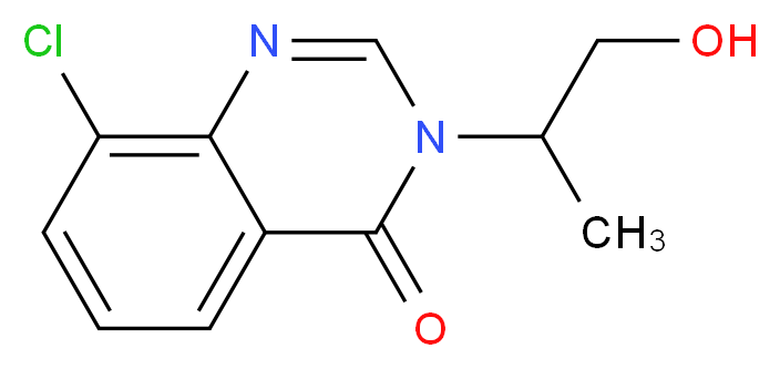 8-chloro-3-(2-hydroxy-1-methylethyl)quinazolin-4(3H)-one_分子结构_CAS_)