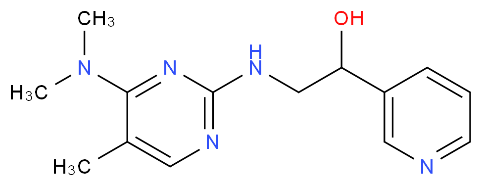 2-{[4-(dimethylamino)-5-methylpyrimidin-2-yl]amino}-1-pyridin-3-ylethanol_分子结构_CAS_)