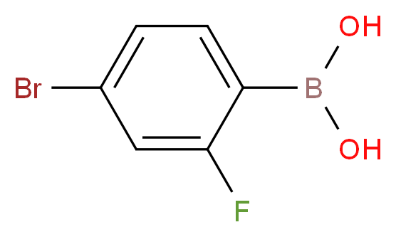 4-溴-2-氟苯硼酸_分子结构_CAS_216393-64-5)