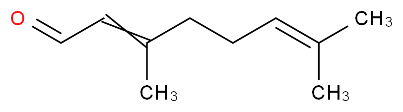 (E)-3,7-dimethylocta-2,6-dienal_分子结构_CAS_)