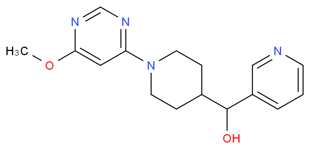 [1-(6-methoxypyrimidin-4-yl)piperidin-4-yl](pyridin-3-yl)methanol_分子结构_CAS_)