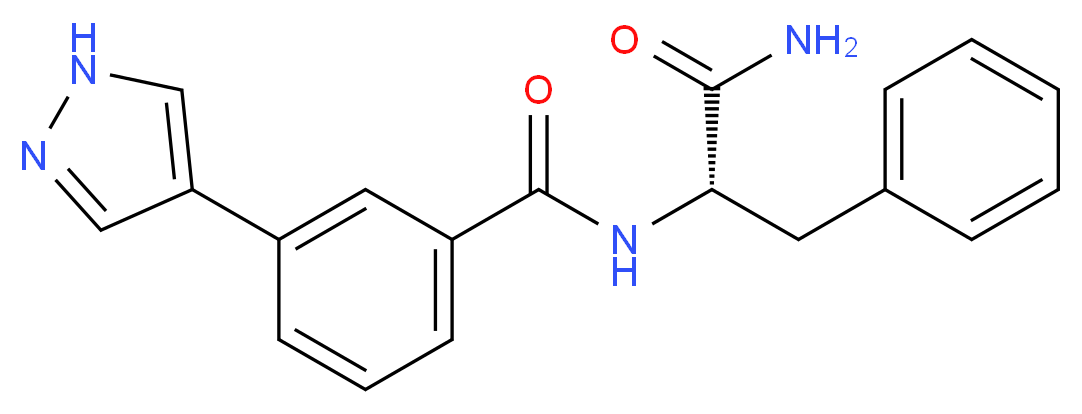 N-[3-(1H-pyrazol-4-yl)benzoyl]-L-phenylalaninamide_分子结构_CAS_)