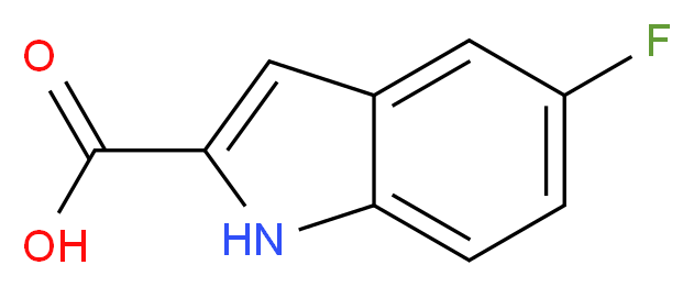 5-fluoro-1H-indole-2-carboxylic acid_分子结构_CAS_399-76-8