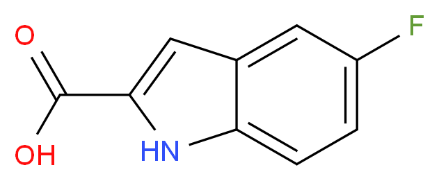 5-FLUOROINDOLE-2-CARBOXYLIC ACID_分子结构_CAS_399-76-8)