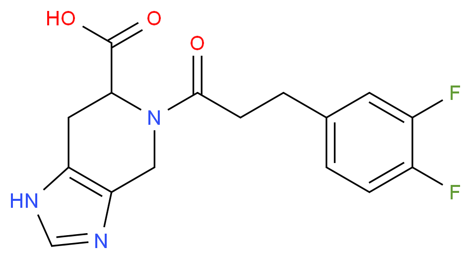 5-[3-(3,4-difluorophenyl)propanoyl]-4,5,6,7-tetrahydro-1H-imidazo[4,5-c]pyridine-6-carboxylic acid_分子结构_CAS_)