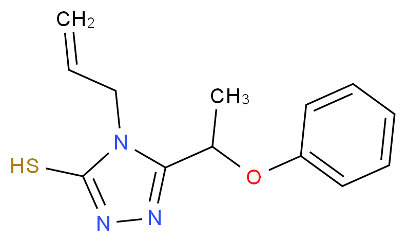 4-Allyl-5-(1-phenoxyethyl)-4H-1,2,4-triazole-3-thiol_分子结构_CAS_669705-40-2)