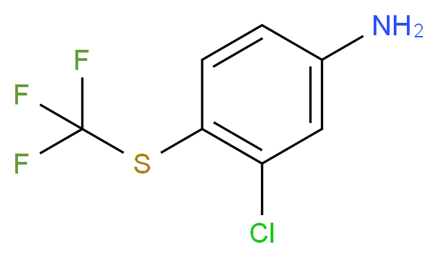 3-chloro-4-[(trifluoromethyl)sulfanyl]aniline_分子结构_CAS_64628-74-6