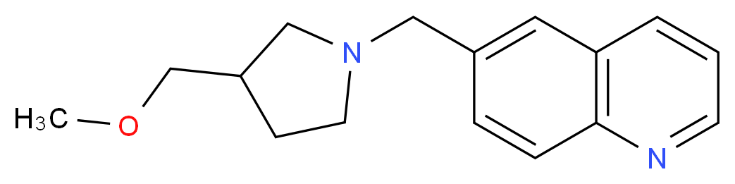 6-{[3-(methoxymethyl)pyrrolidin-1-yl]methyl}quinoline_分子结构_CAS_)