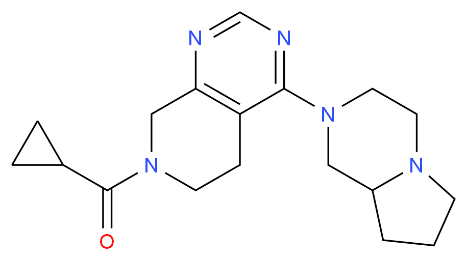 7-(cyclopropylcarbonyl)-4-(hexahydropyrrolo[1,2-a]pyrazin-2(1H)-yl)-5,6,7,8-tetrahydropyrido[3,4-d]pyrimidine_分子结构_CAS_)