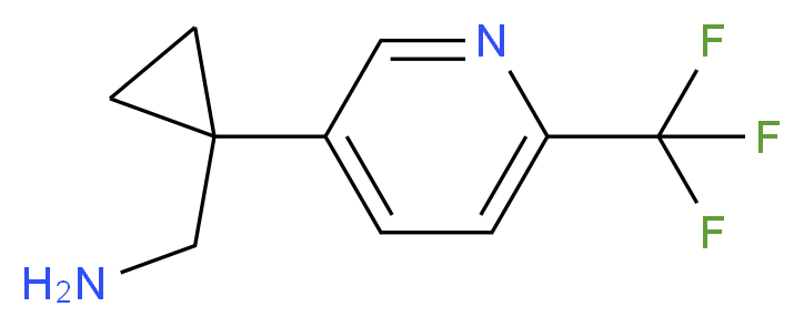 {1-[6-(trifluoromethyl)pyridin-3-yl]cyclopropyl}methanamine_分子结构_CAS_1060811-04-2