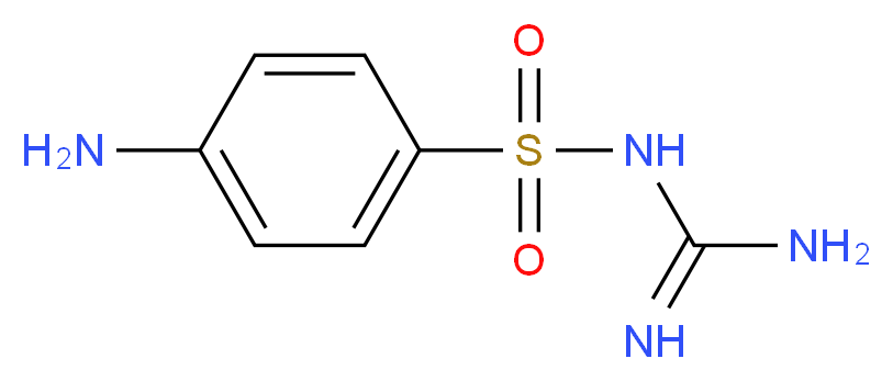 {[Amino(imino)methyl]amino}(4-aminophenyl)dioxo-lambda~6~-sulfane_分子结构_CAS_)