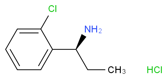 (1S)-1-(2-Chlorophenyl)propylamine hydrochloride_分子结构_CAS_873893-94-8)