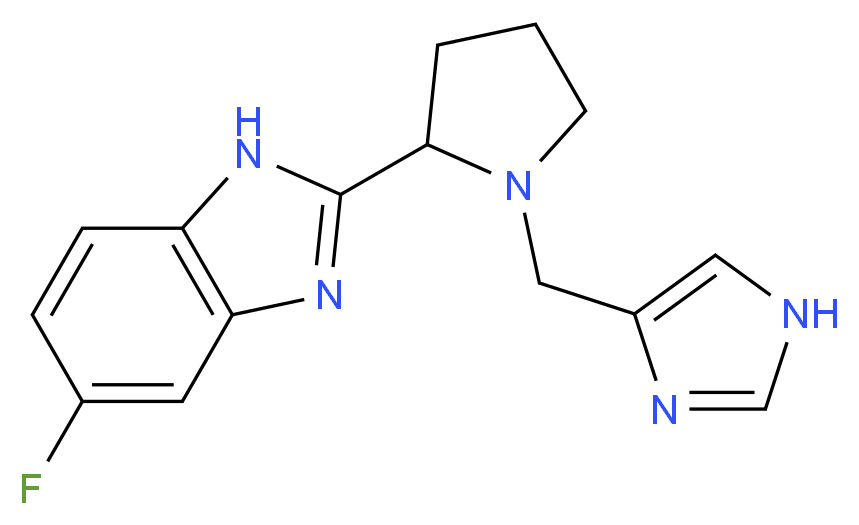 5-fluoro-2-[1-(1H-imidazol-4-ylmethyl)-2-pyrrolidinyl]-1H-benzimidazole_分子结构_CAS_)