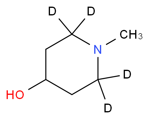 1-Methyl-4-hydroxypiperidine-d4_分子结构_CAS_1189499-82-8)