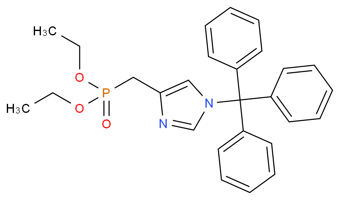 Diethyl (1-trityl-1H-imidazol-4-yl)methylphosphonate_分子结构_CAS_)