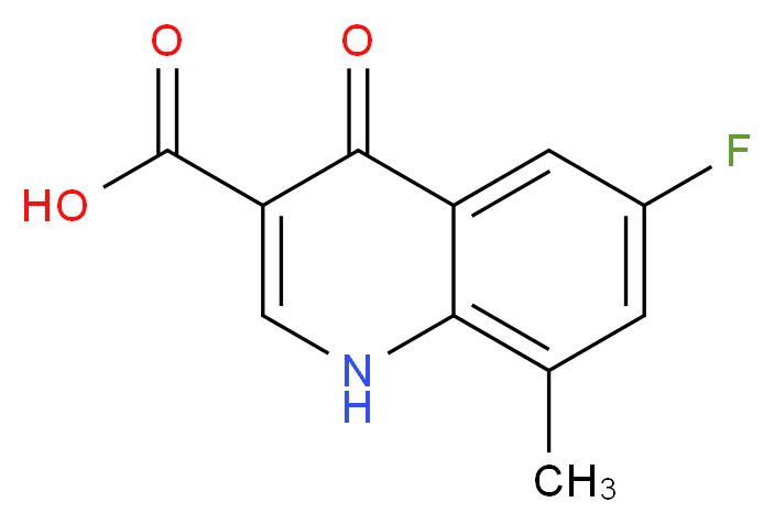6-fluoro-8-methyl-4-oxo-1,4-dihydroquinoline-3-carboxylic acid_分子结构_CAS_)