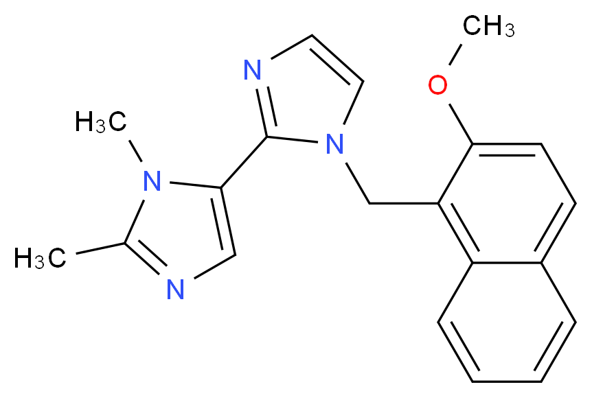 1-[(2-methoxy-1-naphthyl)methyl]-2',3'-dimethyl-1H,3'H-2,4'-biimidazole_分子结构_CAS_)