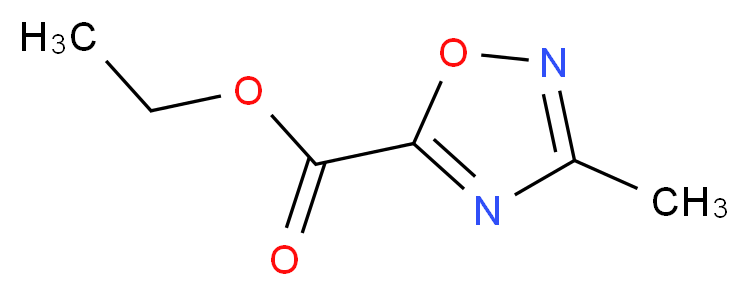 ethyl 3-methyl-1,2,4-oxadiazole-5-carboxylate_分子结构_CAS_40019-21-4