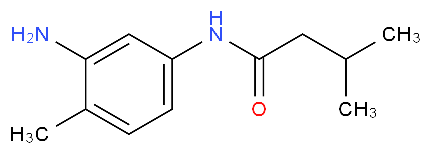 N-(3-amino-4-methylphenyl)-3-methylbutanamide_分子结构_CAS_946769-33-1