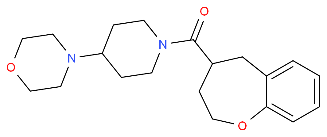 4-[1-(2,3,4,5-tetrahydro-1-benzoxepin-4-ylcarbonyl)piperidin-4-yl]morpholine_分子结构_CAS_)