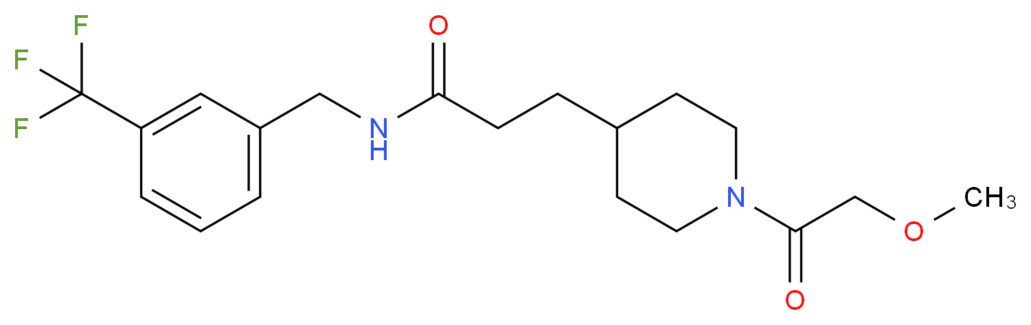 3-[1-(methoxyacetyl)-4-piperidinyl]-N-[3-(trifluoromethyl)benzyl]propanamide_分子结构_CAS_)