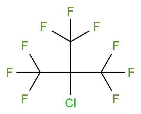 2-chloro-1,1,1,3,3,3-hexafluoro-2-(trifluoromethyl)propane_分子结构_CAS_4459-16-9