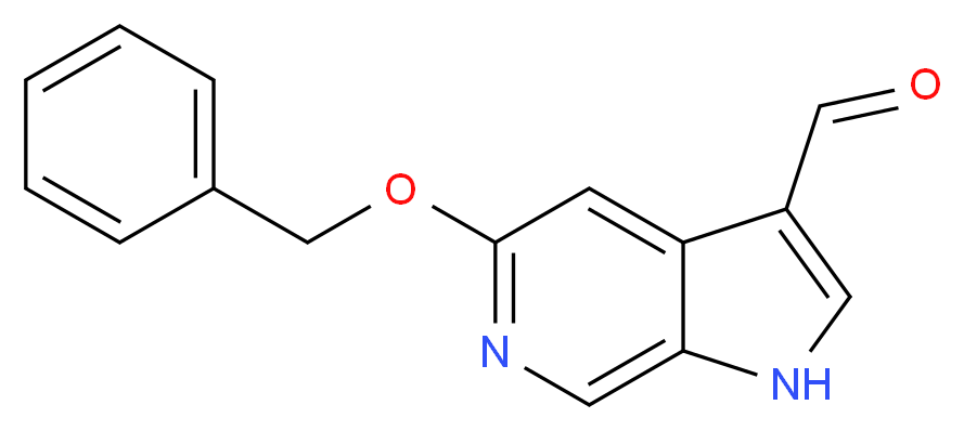 5-(Benzyloxy)-1H-pyrrolo[2,3-c]pyridine-3-carbaldehyde_分子结构_CAS_56795-92-7)