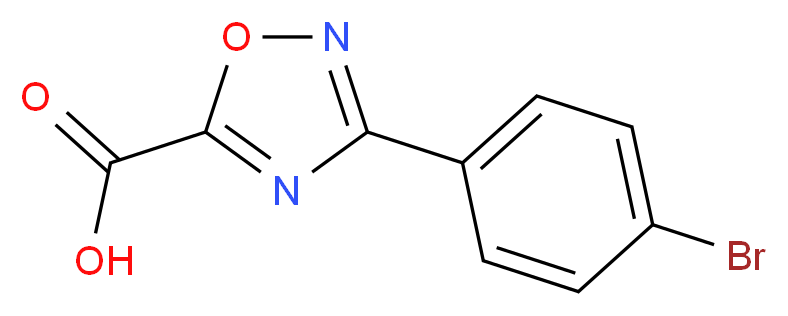 3-(4-BROMOPHENYL)-1,2,4-OXADIAZOLE-5-CARBOXYLIC ACID_分子结构_CAS_)