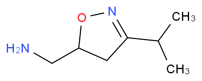 [3-(propan-2-yl)-4,5-dihydro-1,2-oxazol-5-yl]methanamine_分子结构_CAS_1083300-01-9