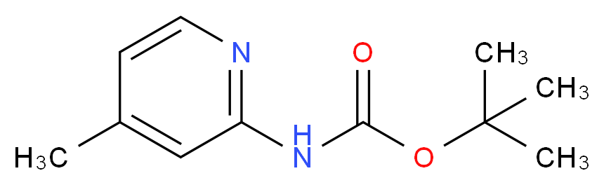 tert-Butyl (4-methylpyridin-2-yl)carbamate_分子结构_CAS_90101-20-5)