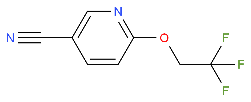 6-(2,2,2-trifluoroethoxy)pyridine-3-carbonitrile_分子结构_CAS_159981-18-7