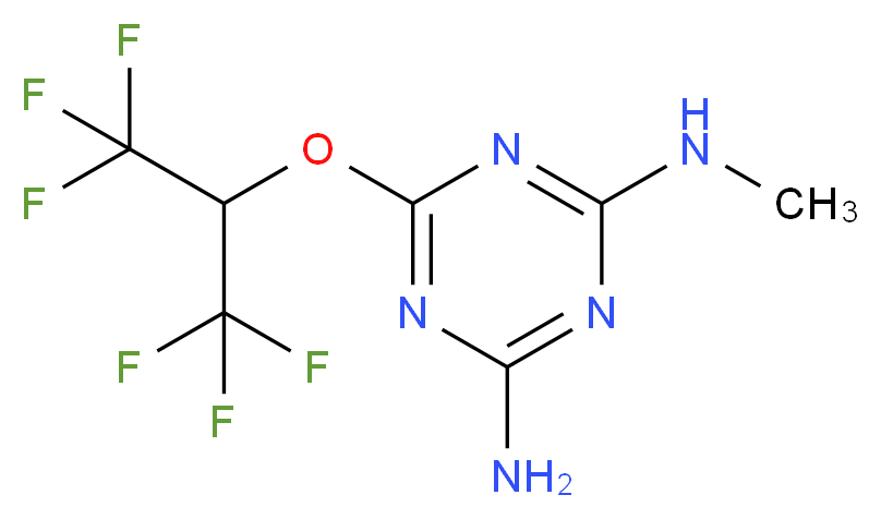 N-methyl-6-[2,2,2-trifluoro-1-(trifluoromethyl)ethoxy]-1,3,5-triazine-2,4-diamine_分子结构_CAS_301211-06-3)