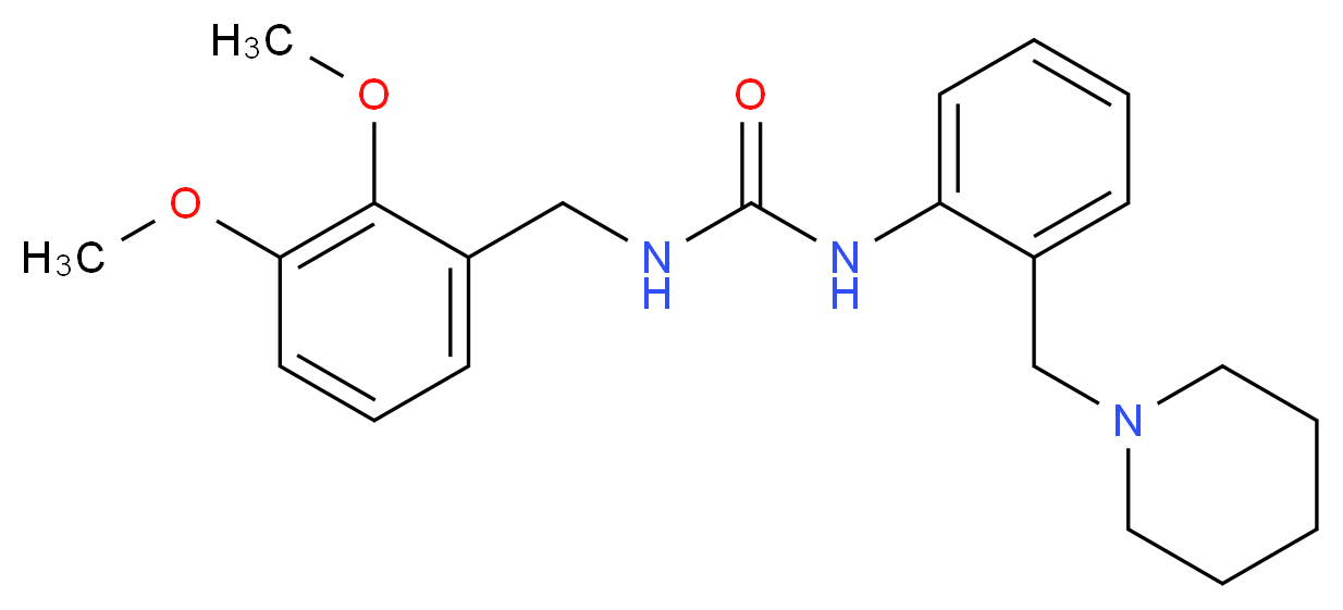 N-(2,3-dimethoxybenzyl)-N'-[2-(piperidin-1-ylmethyl)phenyl]urea_分子结构_CAS_)