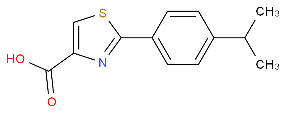 2-[4-(propan-2-yl)phenyl]-1,3-thiazole-4-carboxylic acid_分子结构_CAS_115311-26-7