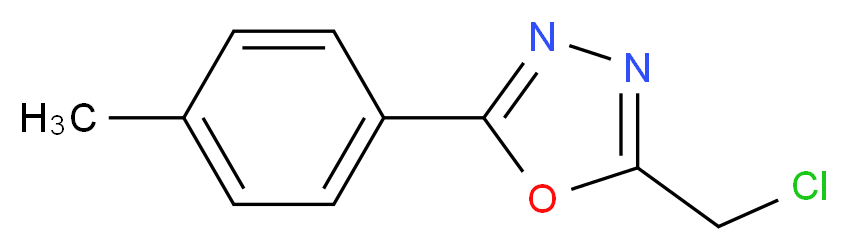 2-(chloromethyl)-5-(4-methylphenyl)-1,3,4-oxadiazole_分子结构_CAS_287197-95-9