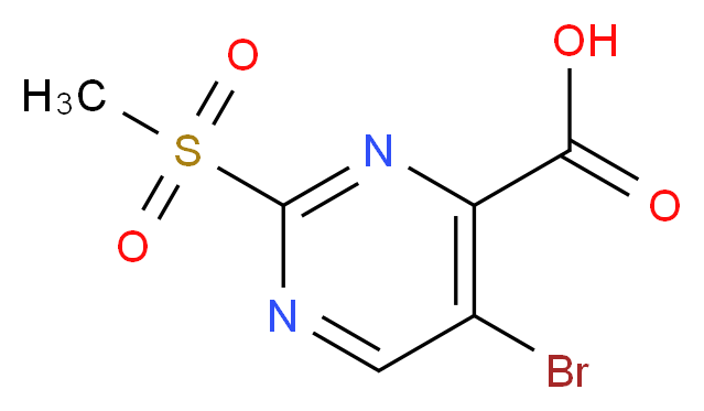 5-Bromo-2-methanesulfonyl-pyrimidine-4-carboxylic acid_分子结构_CAS_30321-94-9)