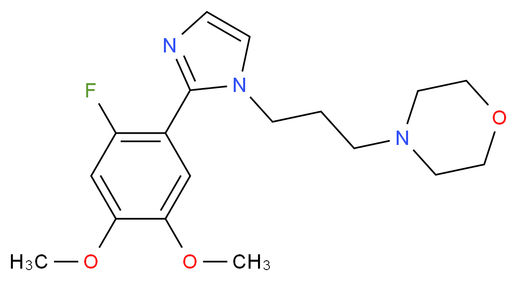 4-{3-[2-(2-fluoro-4,5-dimethoxyphenyl)-1H-imidazol-1-yl]propyl}morpholine_分子结构_CAS_)