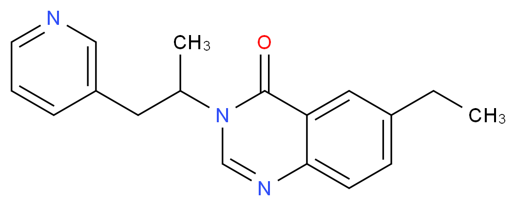 6-ethyl-3-(1-methyl-2-pyridin-3-ylethyl)quinazolin-4(3H)-one_分子结构_CAS_)
