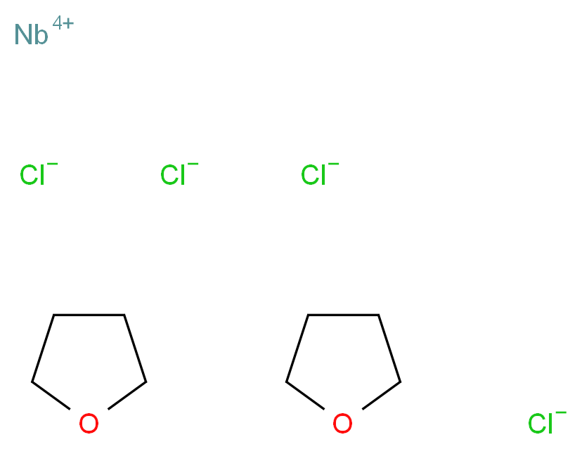 niobium(4+) ion bis(oxolane) tetrachloride_分子结构_CAS_61247-57-2