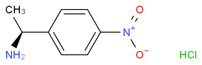 (S)-4-硝基-α-甲基苄基胺 盐酸盐_分子结构_CAS_132873-57-5)