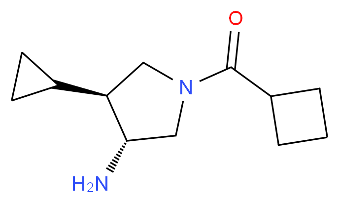 (3R*,4S*)-1-(cyclobutylcarbonyl)-4-cyclopropyl-3-pyrrolidinamine_分子结构_CAS_)