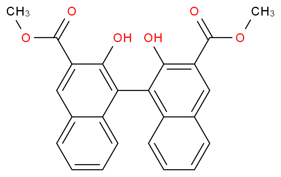 (S)-(-)-二甲基-2,2′-二羟基-1,1′-联萘-3,3′-二羧酸酯_分子结构_CAS_69678-00-8)
