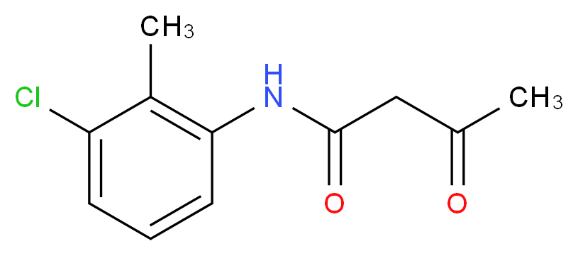 N-(3-chloro-2-methylphenyl)-3-oxobutanamide_分子结构_CAS_20139-54-2