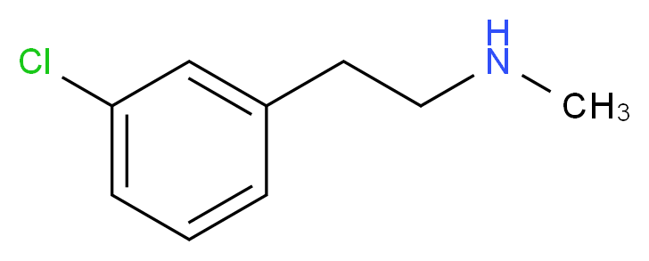 [2-(3-chlorophenyl)ethyl](methyl)amine_分子结构_CAS_52516-20-8