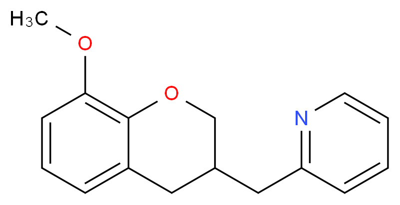 2-[(8-methoxy-3,4-dihydro-2H-chromen-3-yl)methyl]pyridine_分子结构_CAS_)