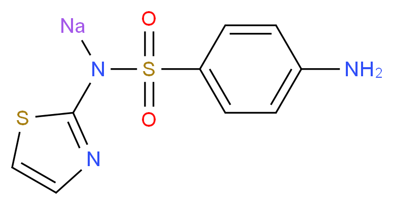 磺胺噻唑 钠盐_分子结构_CAS_144-74-1)