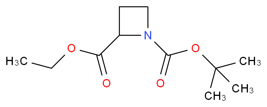 1-tert-butyl 2-ethyl azetidine-1,2-dicarboxylate_分子结构_CAS_610791-07-6)