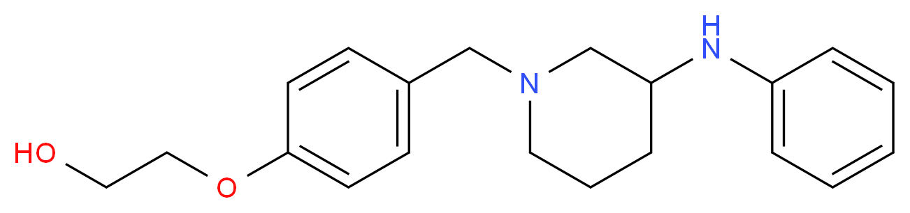 2-{4-[(3-anilino-1-piperidinyl)methyl]phenoxy}ethanol_分子结构_CAS_)