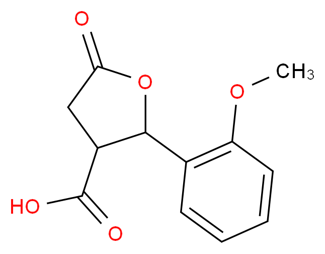 2-(2-Methoxyphenyl)-5-oxotetrahydrofuran-3-carboxylic acid_分子结构_CAS_117621-06-4)