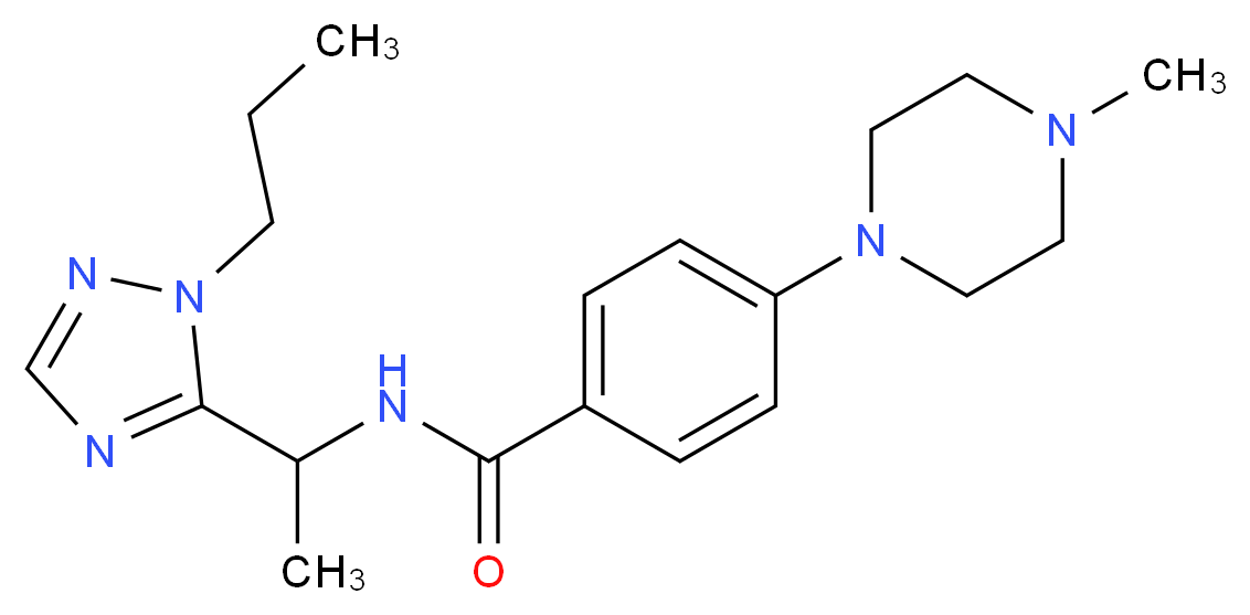 4-(4-methylpiperazin-1-yl)-N-[1-(1-propyl-1H-1,2,4-triazol-5-yl)ethyl]benzamide_分子结构_CAS_)